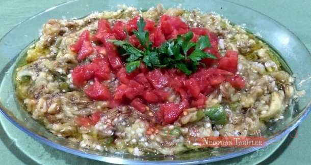 Kz patlcan salatas, patlcan salatas, patlcan, patlcan salatas tarifi
